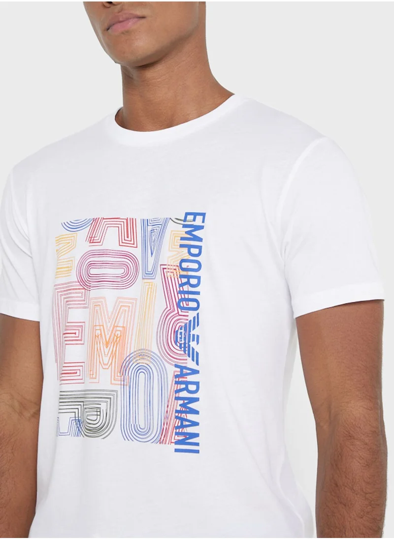 EMPORIO ARMANI Graphic Crew Neck T-Shirt