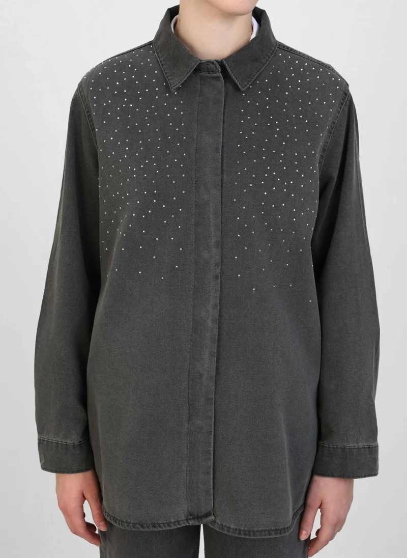 Refka by modanisa Grey - Tunic - Refka