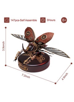 Robotime Gift for Teen Boys/Men/Hobbyist, Birthday Gift Idea, ROBOTIME MI01 Plastic Model Kit, 156 Pieces Mechanical 3D Puzzles, Rhinoceros Beetle Model Building Kits  - Image 5