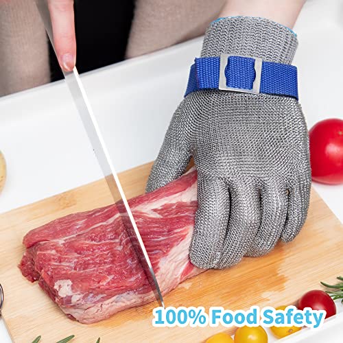 ARCLIBER Level 9 Cut Resistant Glove Stainless Steel Wire Metal Mesh Butcher Glove for Meat Cutting Oyster Shucking Chopping and Peeling - Image 4