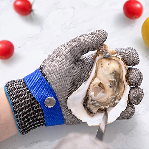 ARCLIBER Level 9 Cut Resistant Glove Stainless Steel Wire Metal Mesh Butcher Glove for Meat Cutting Oyster Shucking Chopping and Peeling - Image 5