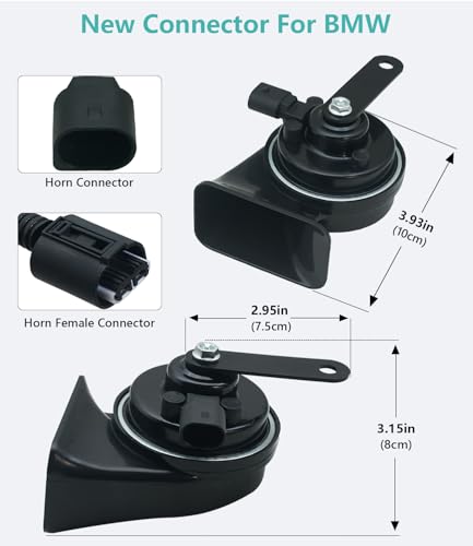 NEOGET Car Horn Kit for BMW 12V Loud Waterproof Auto Horn, High Low Dual Tone 126 Decibel, Replacement for BMW - Image 3