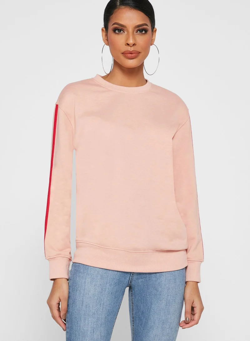 Missguided Striped Sleeve Sweater for Women Best Price Oman