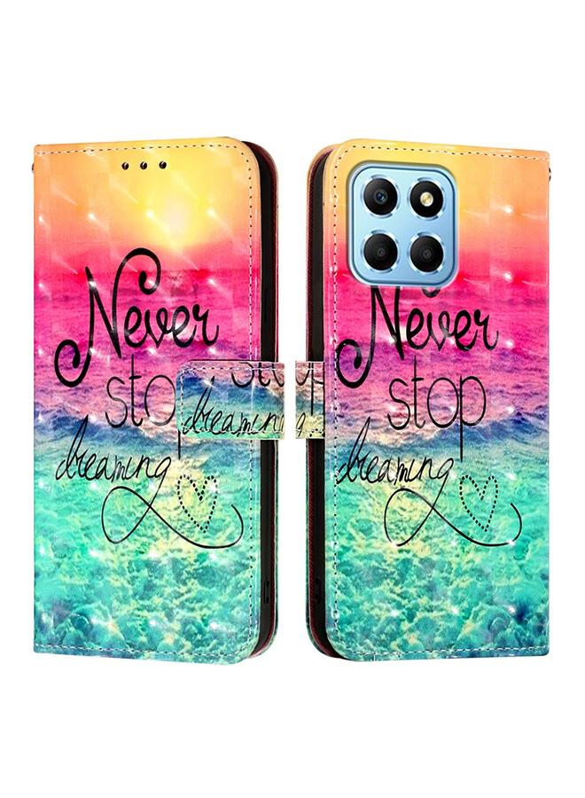 اس-توب جراب هاتف جلدي بتصميم أفقي ثلاثي الأبعاد لهاتف Honor X8 5G / X8a / X6 / X6s - Image 2