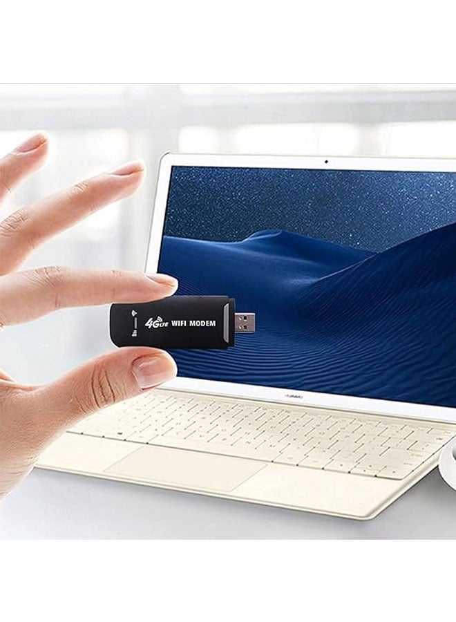 محول واي فاي USB المحمول، مودم USB 4G مع موزع واي فاي USB ومحول USB بسرعة 150 ميجابت في الثانية مع فتحة بطاقة SIM لإنشاء نقطة اتصال ساخنة في السيارة واي فاي محمول. - Image 3