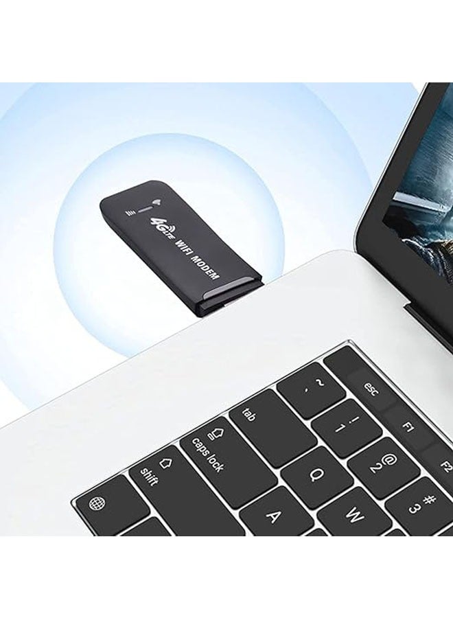 محول واي فاي USB المحمول، مودم USB 4G مع موزع واي فاي USB ومحول USB بسرعة 150 ميجابت في الثانية مع فتحة بطاقة SIM لإنشاء نقطة اتصال ساخنة في السيارة واي فاي محمول. - Image 2