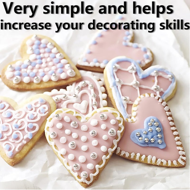 WAFJAMF Cake Decorating Pen Tool Kit Pastry Bag DIY Cake Deco Tools Kit Pastry Icing Pen Piping Kit Bags(Blue) - Image 5