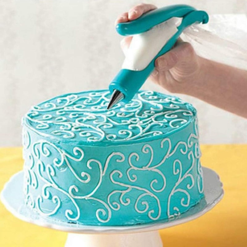 WAFJAMF Cake Decorating Pen Tool Kit Pastry Bag DIY Cake Deco Tools Kit Pastry Icing Pen Piping Kit Bags(Blue) - Image 1