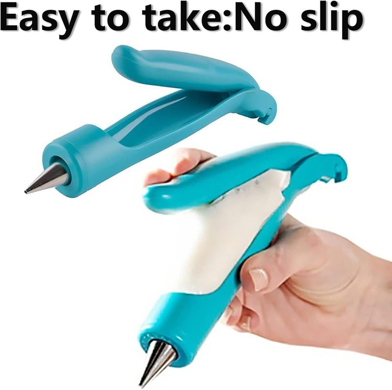 WAFJAMF Cake Decorating Pen Tool Kit Pastry Bag DIY Cake Deco Tools Kit Pastry Icing Pen Piping Kit Bags(Blue) - Image 2