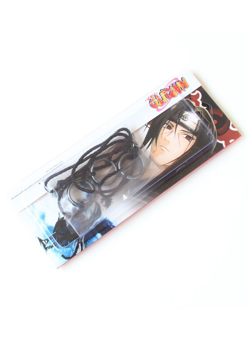 MileMelo Naruto Ninja Cosplay Anime Character Uchiha Itachi 3 Ring Necklace  - Image 3