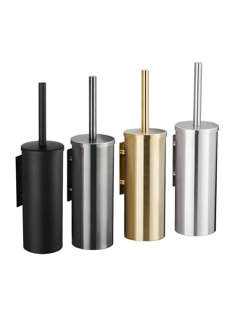 Luxury Wall Mounted Toilet Brush Holder – Premium Stainless Steel Gold Finish Bathroom Cleaning Set with Concealed Design, Rustproof Toilet Brush & Holder for Modern Bathroom Décor - Image 4