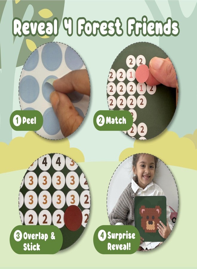 BINCA Dotties Dot Art Activity Kit, 750+ Stickers, Forest Animals Mess-Free Activities, DIY Dot Sticker Art for Toddlers, Kids Travel Activities, Craft Kits & Gifts for Boys & Girls Ages 4,5,6,7 - Image 4