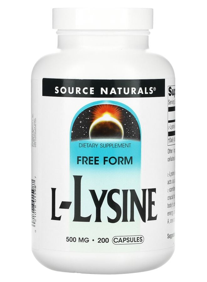 L-Lysine 500 mg 200 Capsules