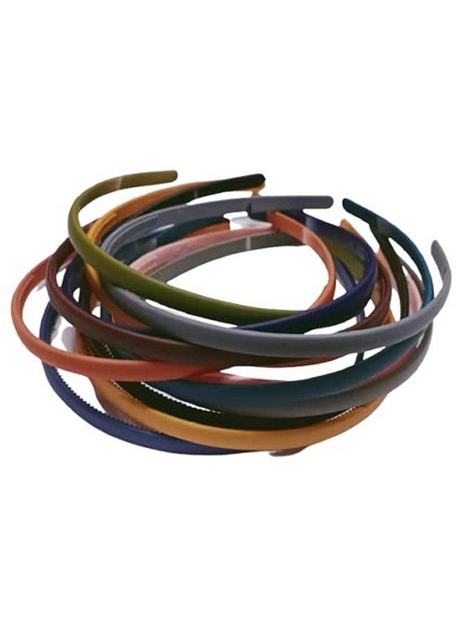 SBS Soni Beauty Sales Plastic Matt Hairband For Women & Girls (Multicolour) Pack Of 12  - Image 3