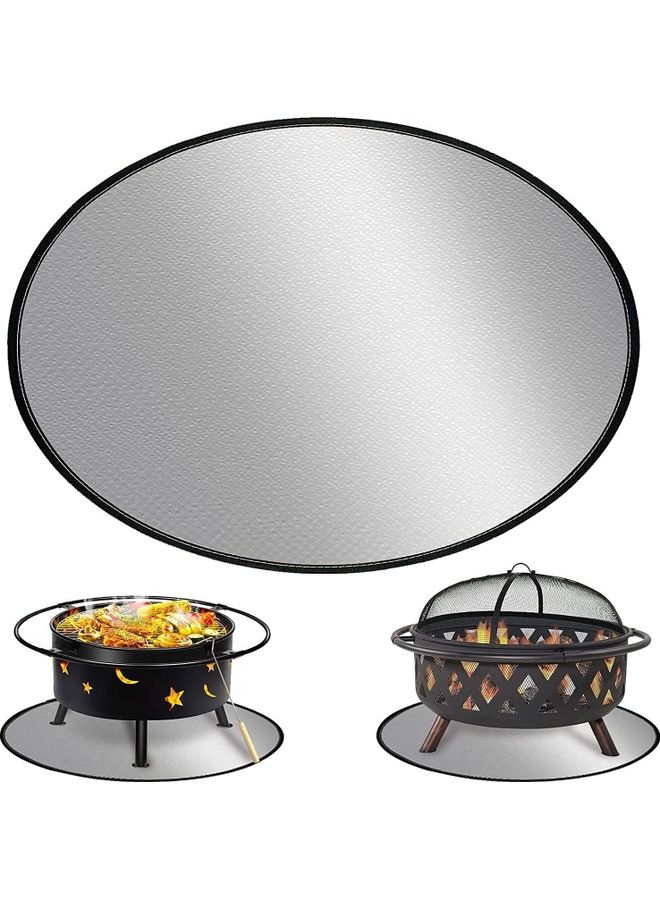 Generic Double-Coated Silicone Fiber Glass Fire Retardant BBQ Grill Mat Grey 24inch