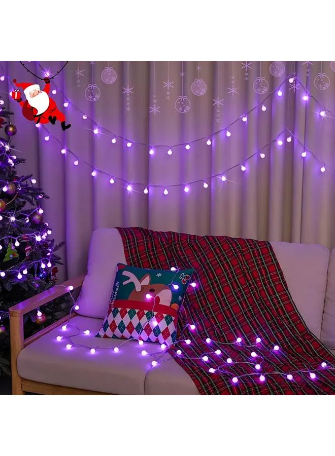 Purple 40 LED Ball String Lights For Halloween And Holiday Decorations - Image 5