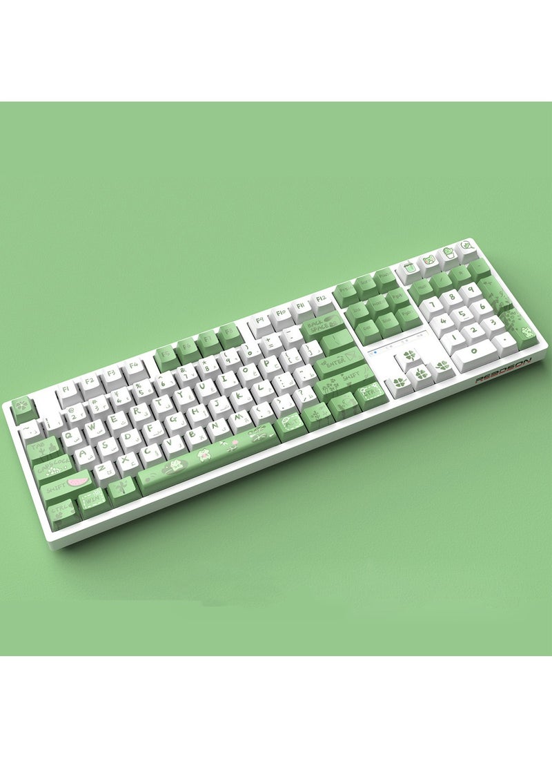 READSON - Arabic & English Mechanical Gaming Keyboard,108Key Red Switches Keyboard with Blue Backlit for Office Gaming - Image 1