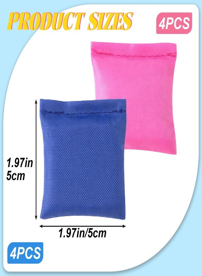 VARMDUKKE 8 Pcs Bean Bags for Tossing, 2 Inch Canvas Corn Hole Bags, Mini Bean Bag Toss for Cornhole Game Replacement for Outdoor Party Sports- Blue, Red - Image 2