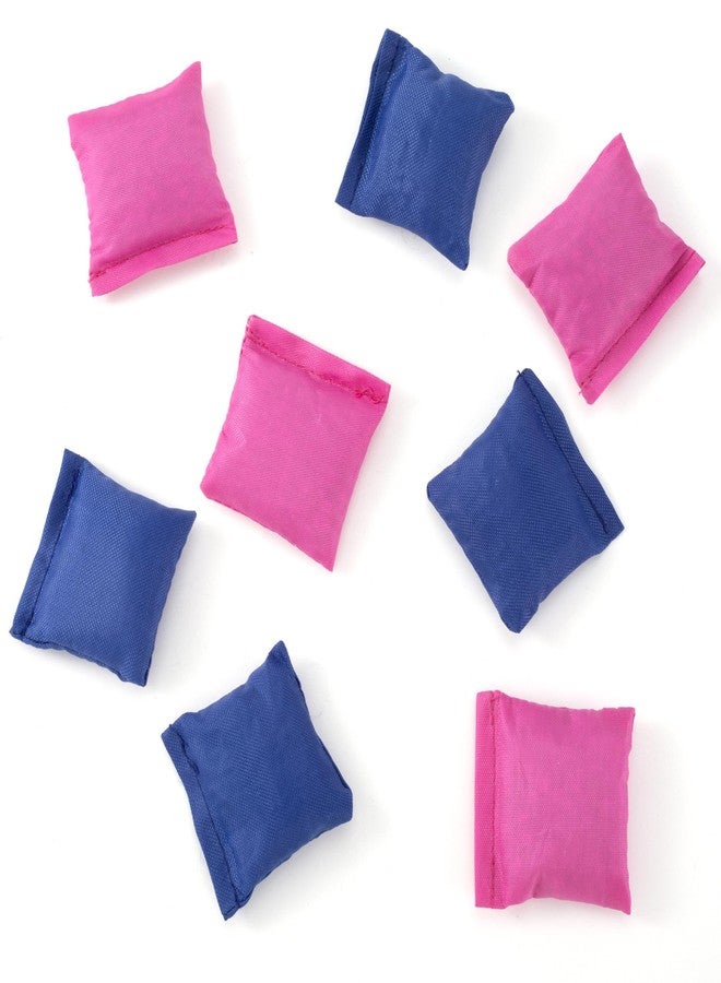 VARMDUKKE 8 Pcs Bean Bags for Tossing, 2 Inch Canvas Corn Hole Bags, Mini Bean Bag Toss for Cornhole Game Replacement for Outdoor Party Sports- Blue, Red - Image 1