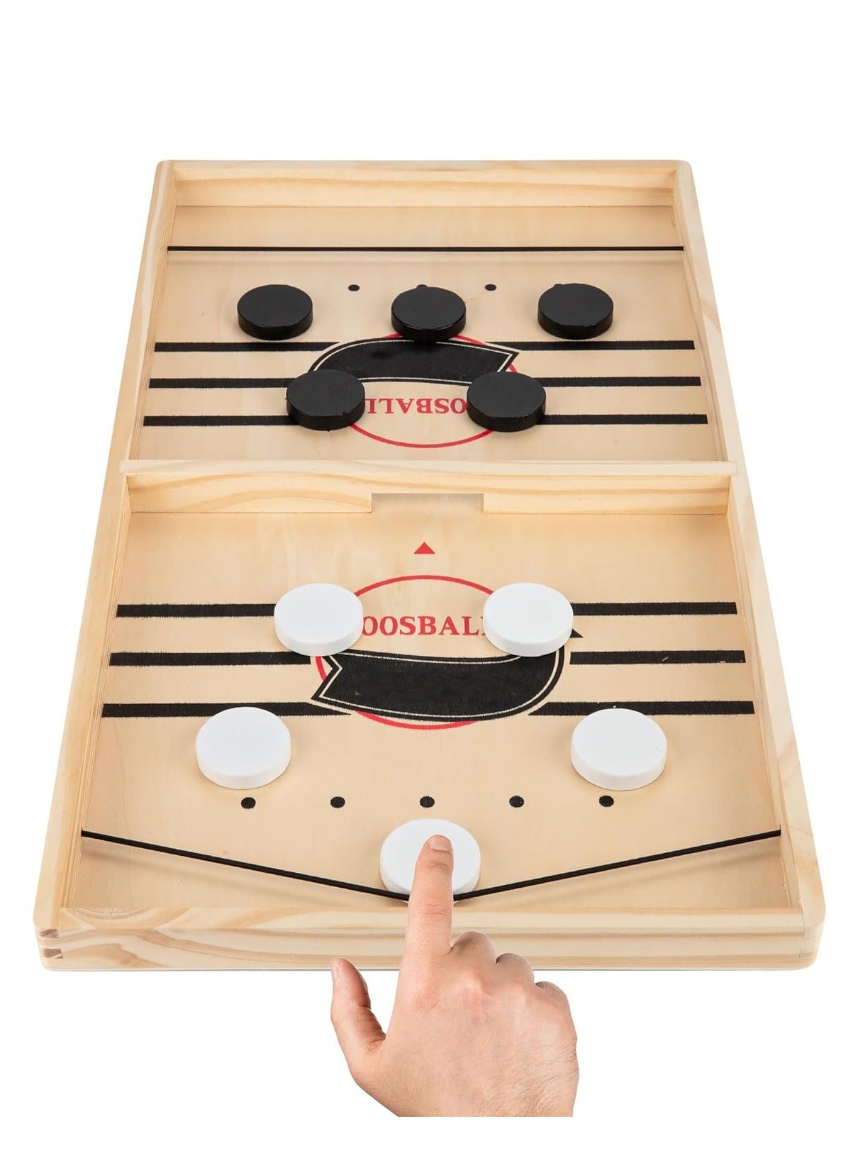 Fast Sling Puck Game Table ,Wooden Desktop Ice Hockey Game Toy Set