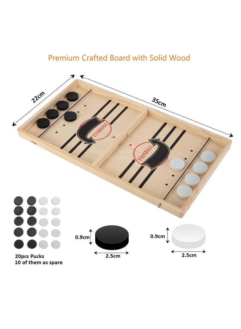 Fast Sling Puck Game Table ,Wooden Desktop Ice Hockey Game Toy Set  - Image 2