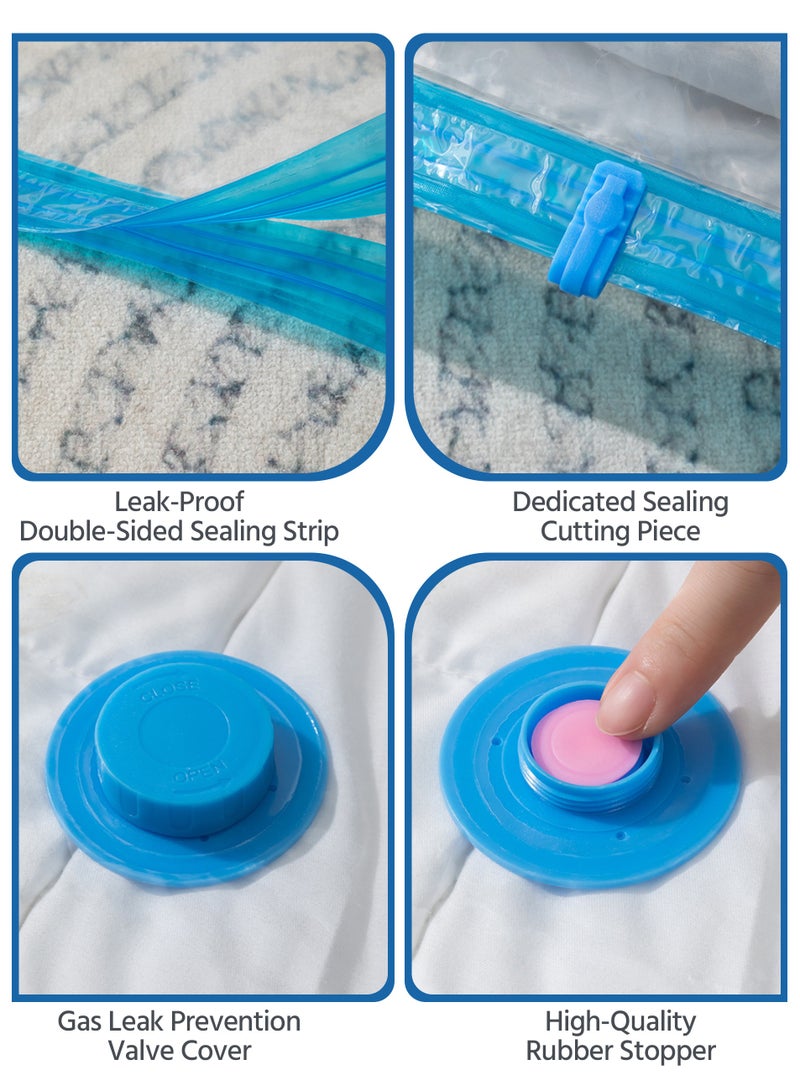 7Pcs Premium Vacuum Storage Bags, Reusable Space Saver Bags for Clothes, Blanket, Duvets, Pillows, Travel, 60x80cm - Image 3
