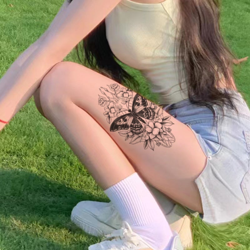 Rose Koi Butterfly Color Tattoo Sticker Eagle Half Arm Thigh Waterproof Long-Lasting Washable Trend - Image 4