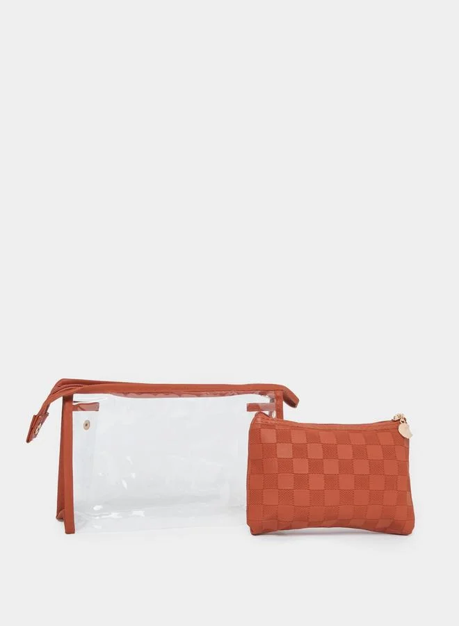 ستايلي Styli Women Clear Zip Washbag