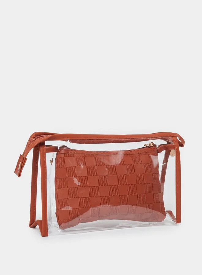 ستايلي Styli Women Clear Zip Washbag