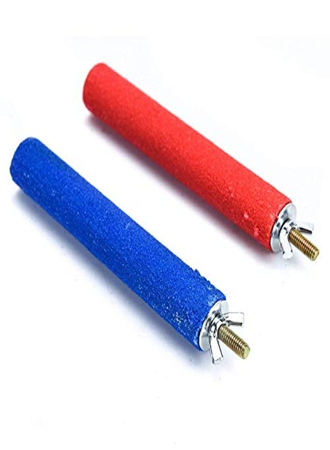 ويستيرن إرا منصة رملية خشبية طبيعية من ويسترن إيرا مع ألعاب مجثم، ملحق قفص مثالي للطيور والهامستر (مجموعة من 4 قطع) (لون عشوائي) - Image 4