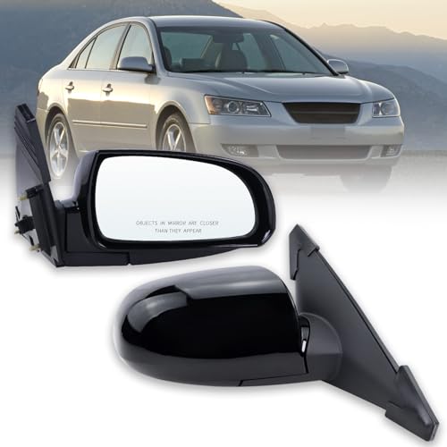 Lqito Right Passenger Side Mirror Compatible with 2006 2007 2008 2009 2010 Hyundai Sonata With Power Glass Manual folding Heated Black Replace#87620-0A000(5Pins) - Image 1