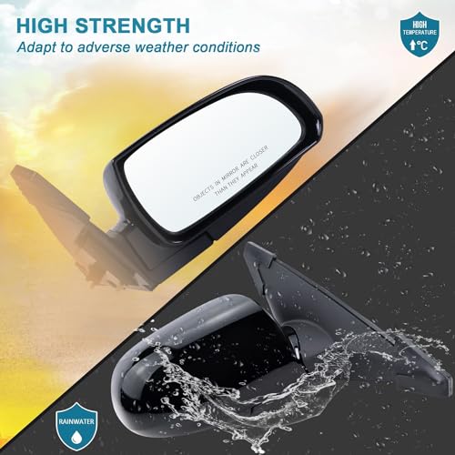 Lqito Right Passenger Side Mirror Compatible with 2006 2007 2008 2009 2010 Hyundai Sonata With Power Glass Manual folding Heated Black Replace#87620-0A000(5Pins) - Image 4