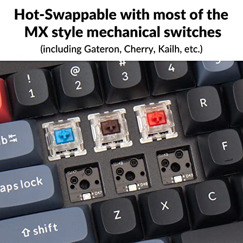 Keychron Q7 Wired Custom Mechanical Keyboard, 70% Layout QMK/VIA Programmable Macro with Hot-swappable Gateron G Pro Brown Switch Double Gasket Compatible with Mac Windows Linux (Black) - Image 2