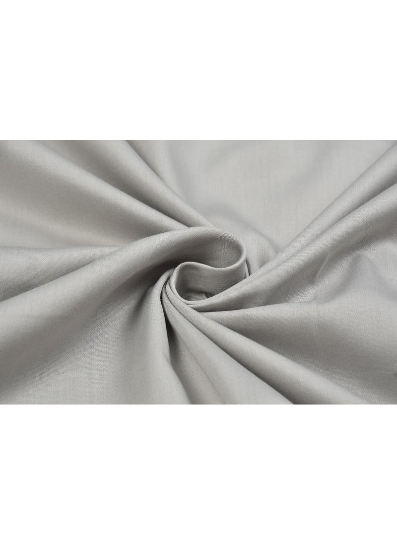 Florida Florida Plain Cotto King Size Bedsheet for Double Bed with 2 King Size Pillow Covers 300 TC Size (275 Cm X 275 Cm) Pillow (46 Cm X 69 Cm) Solid Color Grey  - Image 3