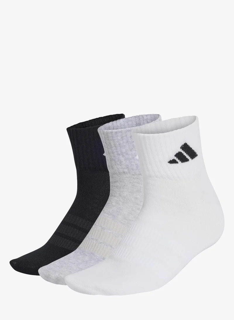 Adidas THIN&amp;LIGHT SPORTSWEAR ANKLE SOCKS 3 PAIR PACK
