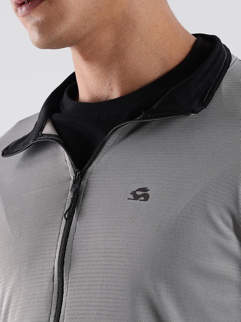 ADRO Sunscreen Jacket for Men UV Sun Advanced Protection Running Jackets For Men Biker Jackets with Zipper Sports jacket for men | SSJ-PLN-GR-3XL - Image 4