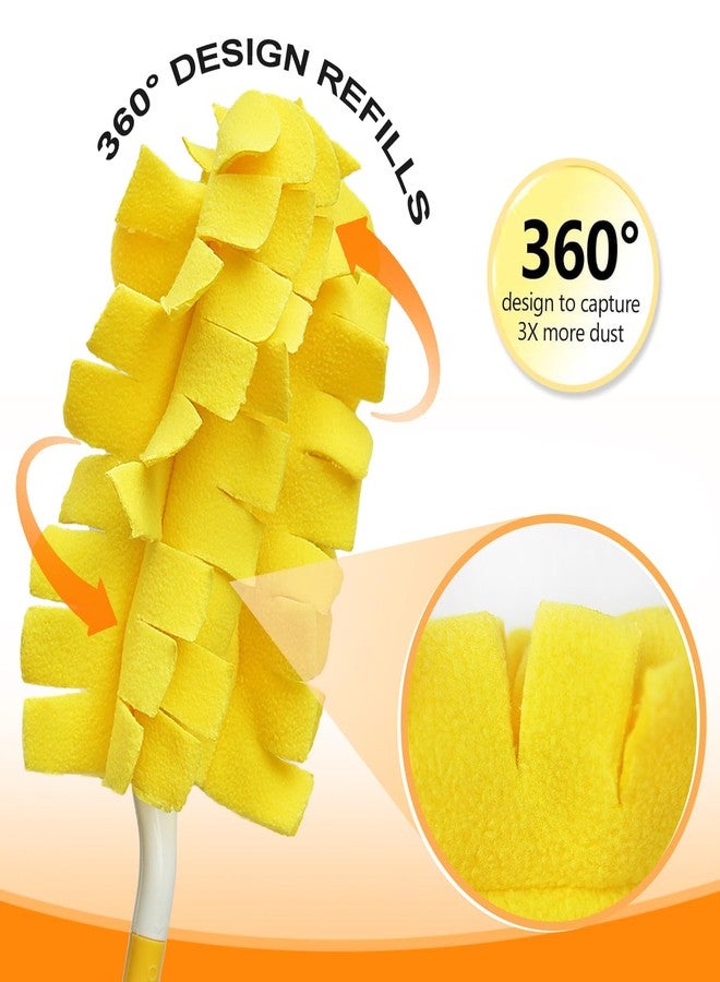 HDongany 2 Pcs with 1 Handle Reusable Duster Refills, Washable Microfiber Dusters, 360°Cleaning Tools for Home, Office, Blinds, Car, Pet, Furniture, Fan - Image 3