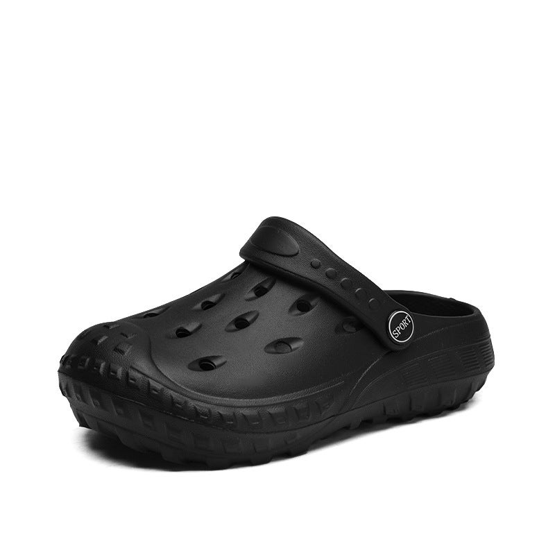 Boys And Girls Beach Sandals Summer All-Match Soft-Soled Baby'S Cave Shoes Children'S Stomp-Feeling Solid Color Baotou Slippers - Image 1