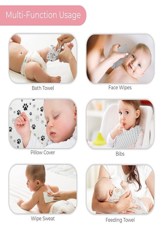 Firstblow 14 Pcs Muslin Cotton Cloth Premium Baby Washcloth for New Born, Washable, Reusable, Absorbent, Extra Soft Face Towels/Hankies for Babies, Stars, Balloons Random Print - Image 5