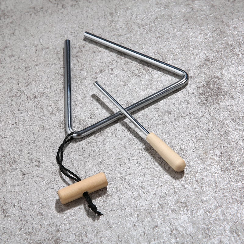 Mihey آلة مثلث موسيقي بطول 6 بوصات، جرس إيقاعي مثلث من الصلب مع ضارب - Image 5