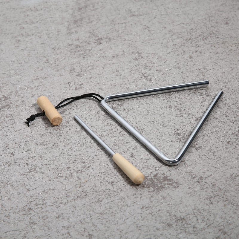 Mihey آلة مثلث موسيقي بطول 6 بوصات، جرس إيقاعي مثلث من الصلب مع ضارب - Image 4