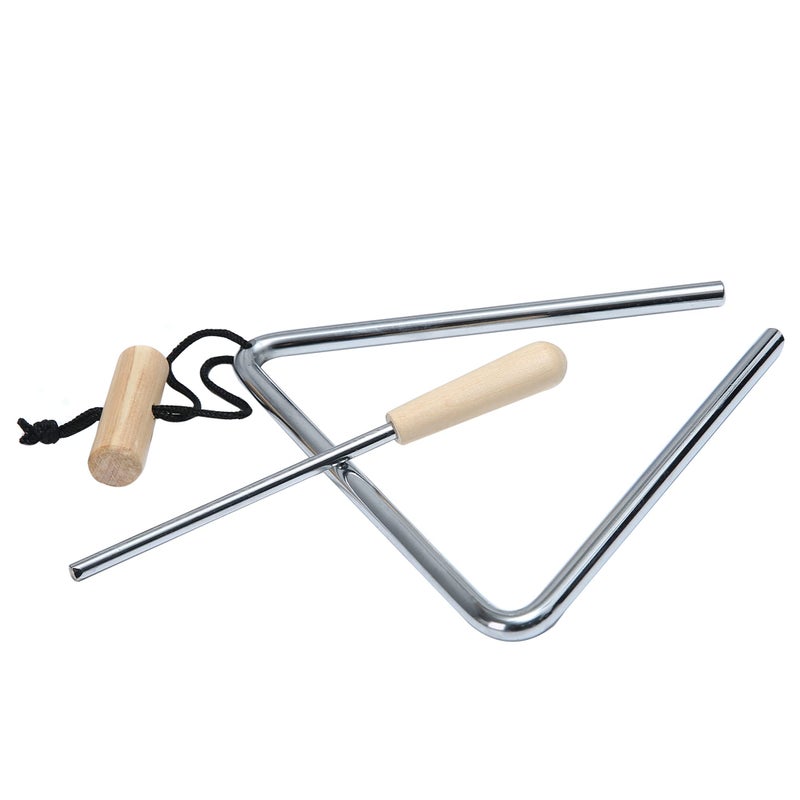Mihey آلة مثلث موسيقي بطول 6 بوصات، جرس إيقاعي مثلث من الصلب مع ضارب - Image 3