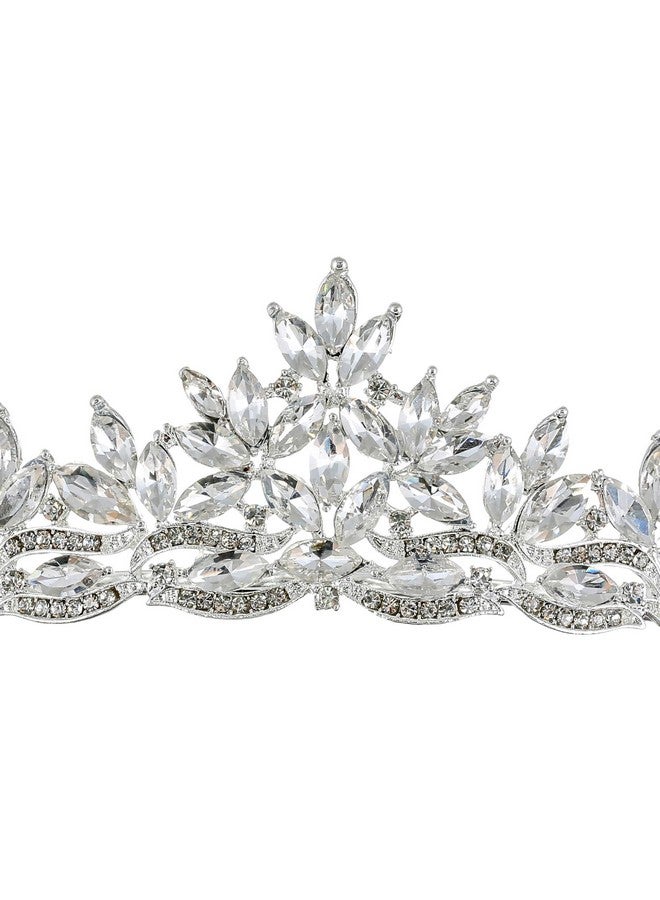 SAMKY Bride'S Wedding Tiara Bridal Rhinestone Crystal Crown Headpiece Hair Accessories For Woman - Image 3