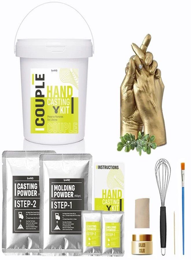 Kraftify Hand Casting Kit for Couples and Baby | 3D Moulding Powder for Hand, Foot, Molding Clay | Hand Mould Kit | DIY Kit for Gift (Couple Kit) - Image 1