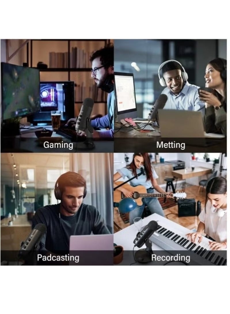 Jmary MICROPHONE Crystal-Clear Audio – JMARY MC-PW8 USB Desktop Condenser Microphone - Image 5