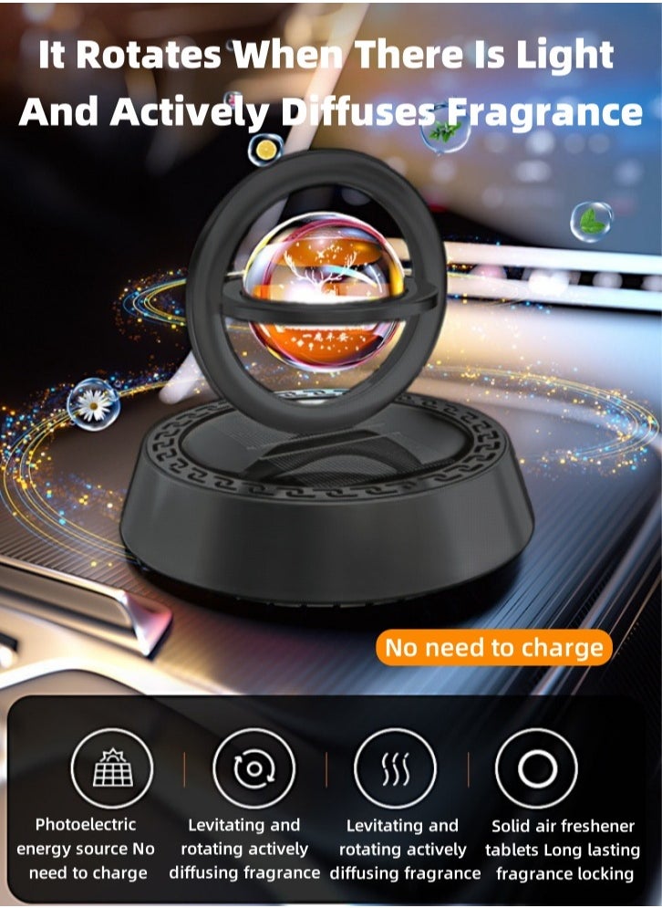 Lullaxx Lullaxx Solar-Powered Crystal Car Air Purifier - 360° Rotating Auto Decor with Triple Odor Elimination & 90-Day Citrus Freshness, Heat-Resistant Dashboard Ornament for Cars/Home/Office (80°C Proof)  - Image 3