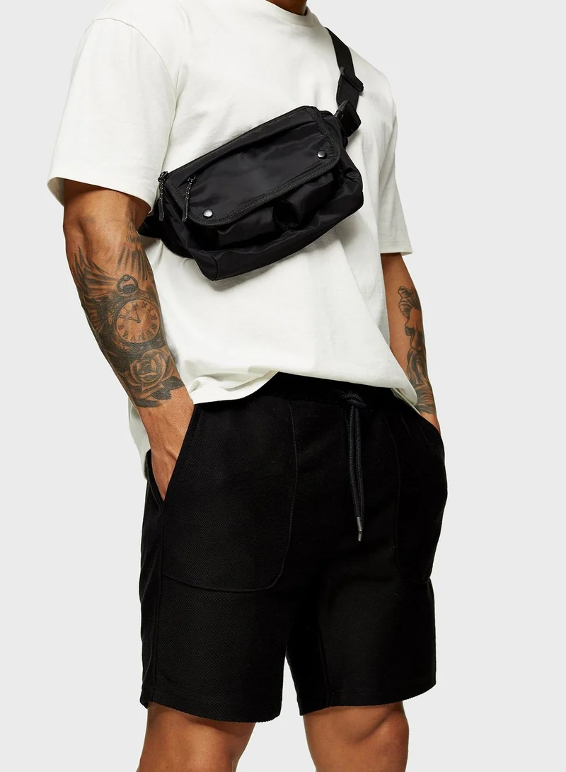 TOPMAN Twill Jersey Shorts