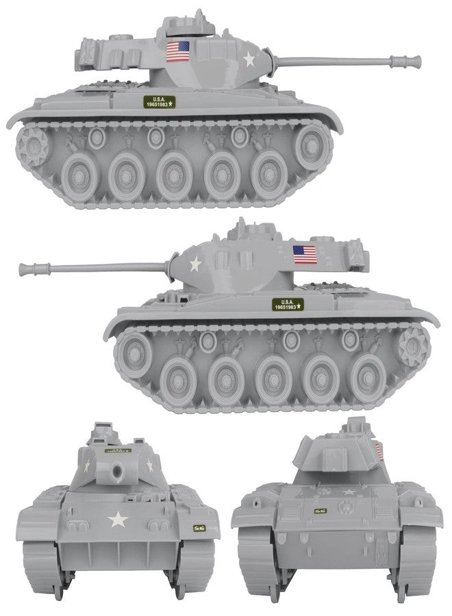 Tim Mee Toy Walker Bulldog Tank Playset- Gray 13pc - Made in USA - Image 3