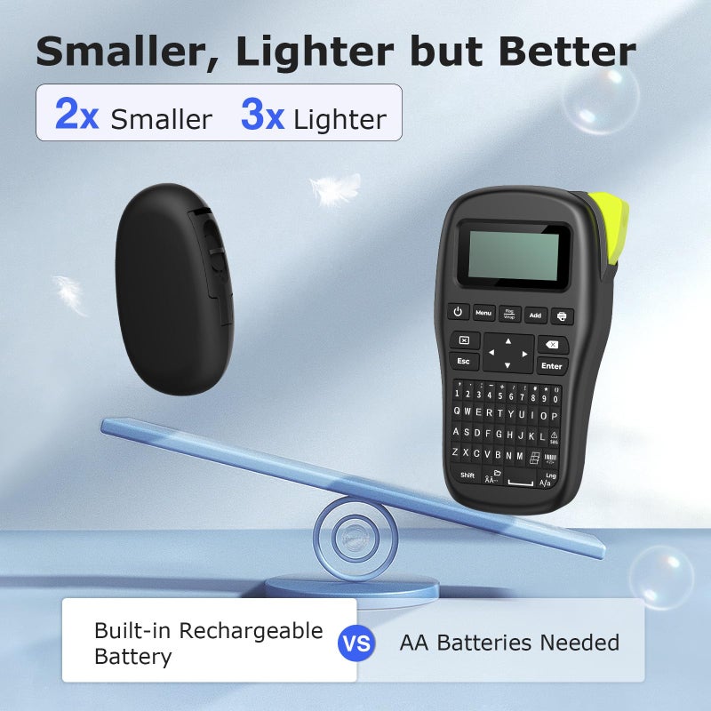 SUPVAN E10 Bluetooth Label Maker Machine with Tape, Continuous Waterproof Label, Versatile App with 35 Fonts and 1k+ Icons, Inkless Labeler for Home, Kitchen, School, Office Organization, Black - Image 2