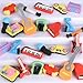 Cllayees 24 Pcs Erasers for Kids Mini Pencil Eraser Bulk Classroom Prizes Fun Puzzle Erasers for Preschool Elementary Student Back to School Supplies Musical Instrument - Image 3